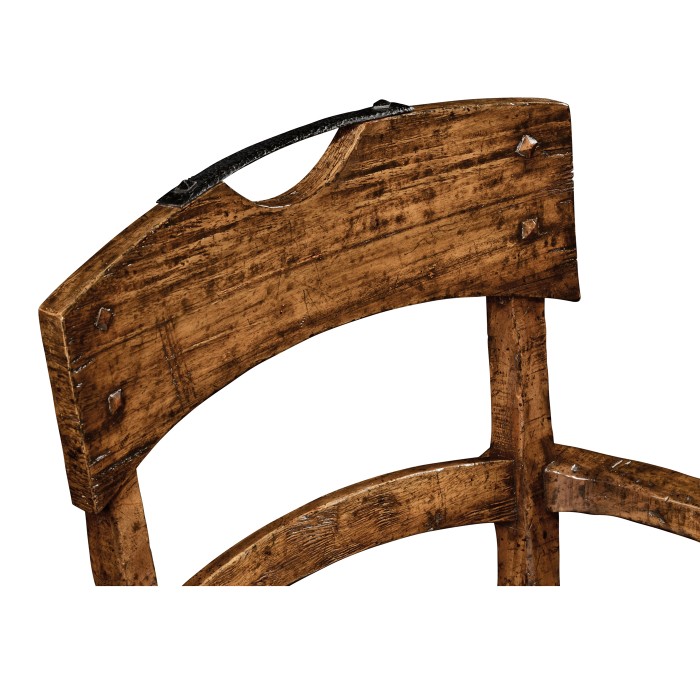 Casual Planked Dining Arm Chair