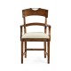 Casual Planked Dining Arm Chair