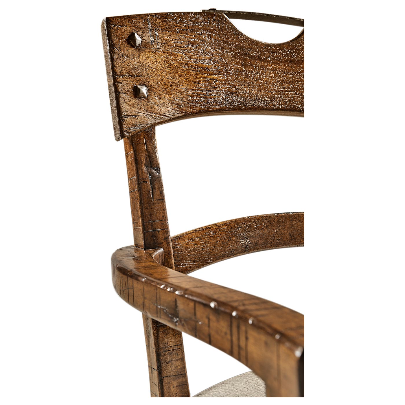 Casual Planked Dining Arm Chair