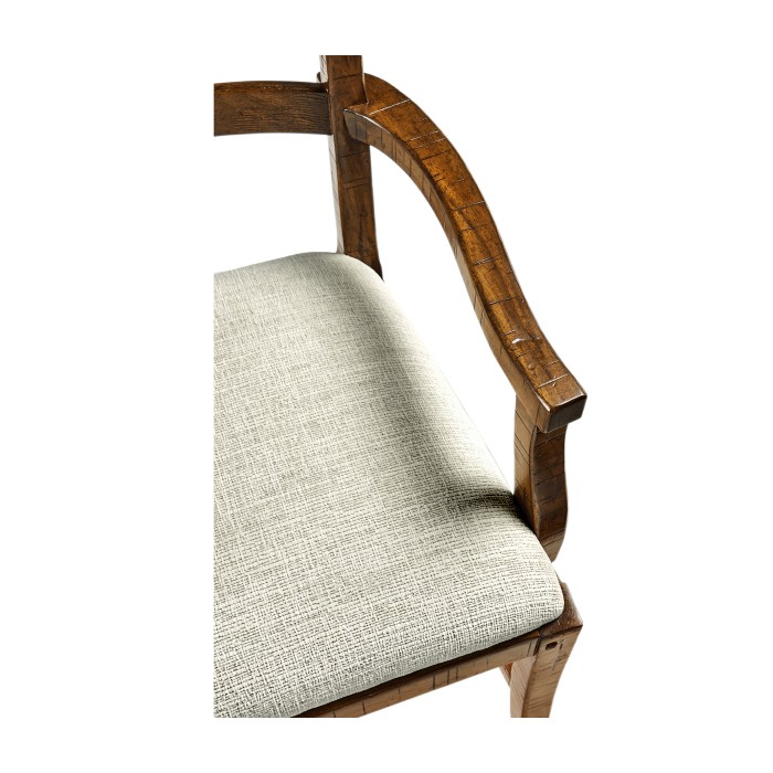 Casual Planked Dining Arm Chair