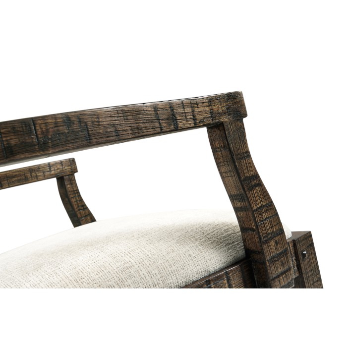 Casual Planked Dining Arm Chair