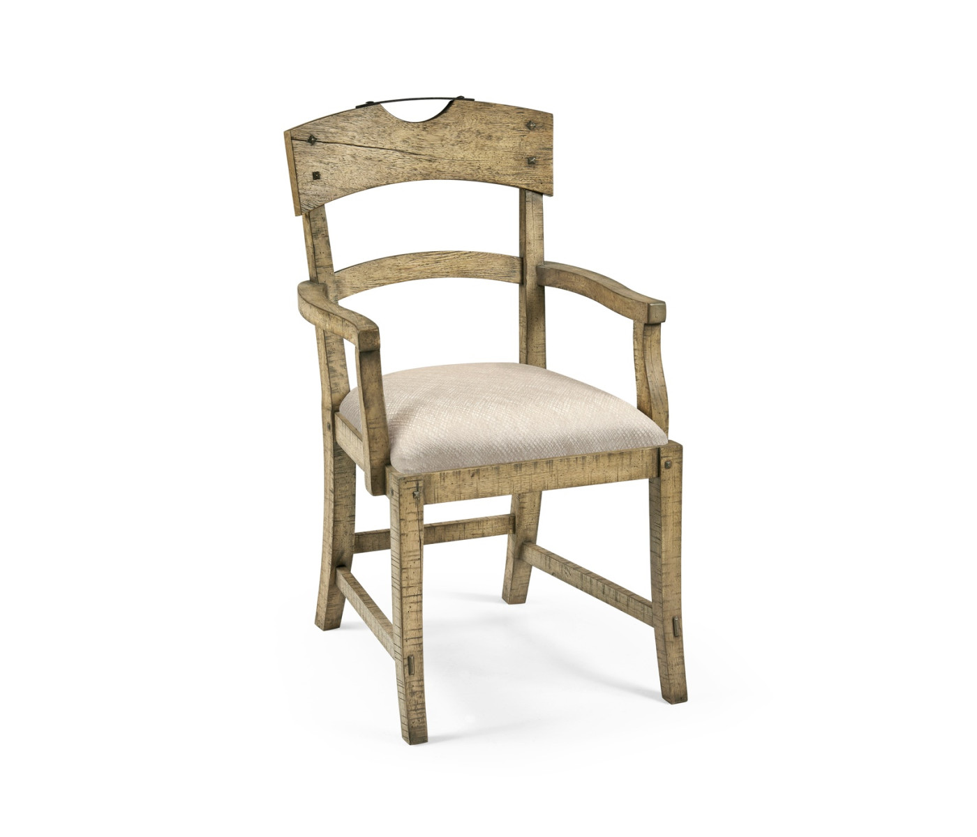 Casual Planked Dining Arm Chair