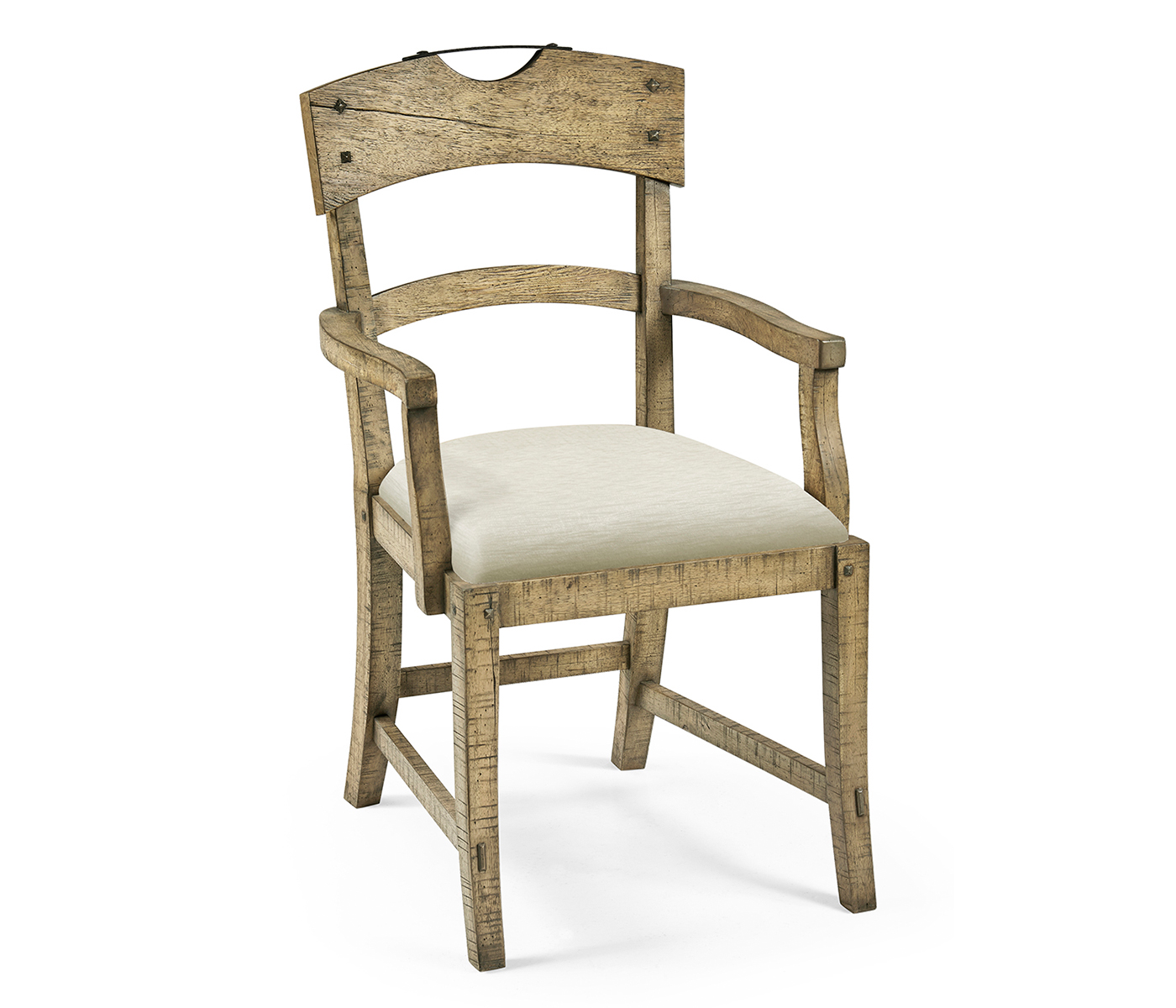 Casual Planked Dining Arm Chair