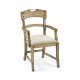 Casual Planked Dining Arm Chair