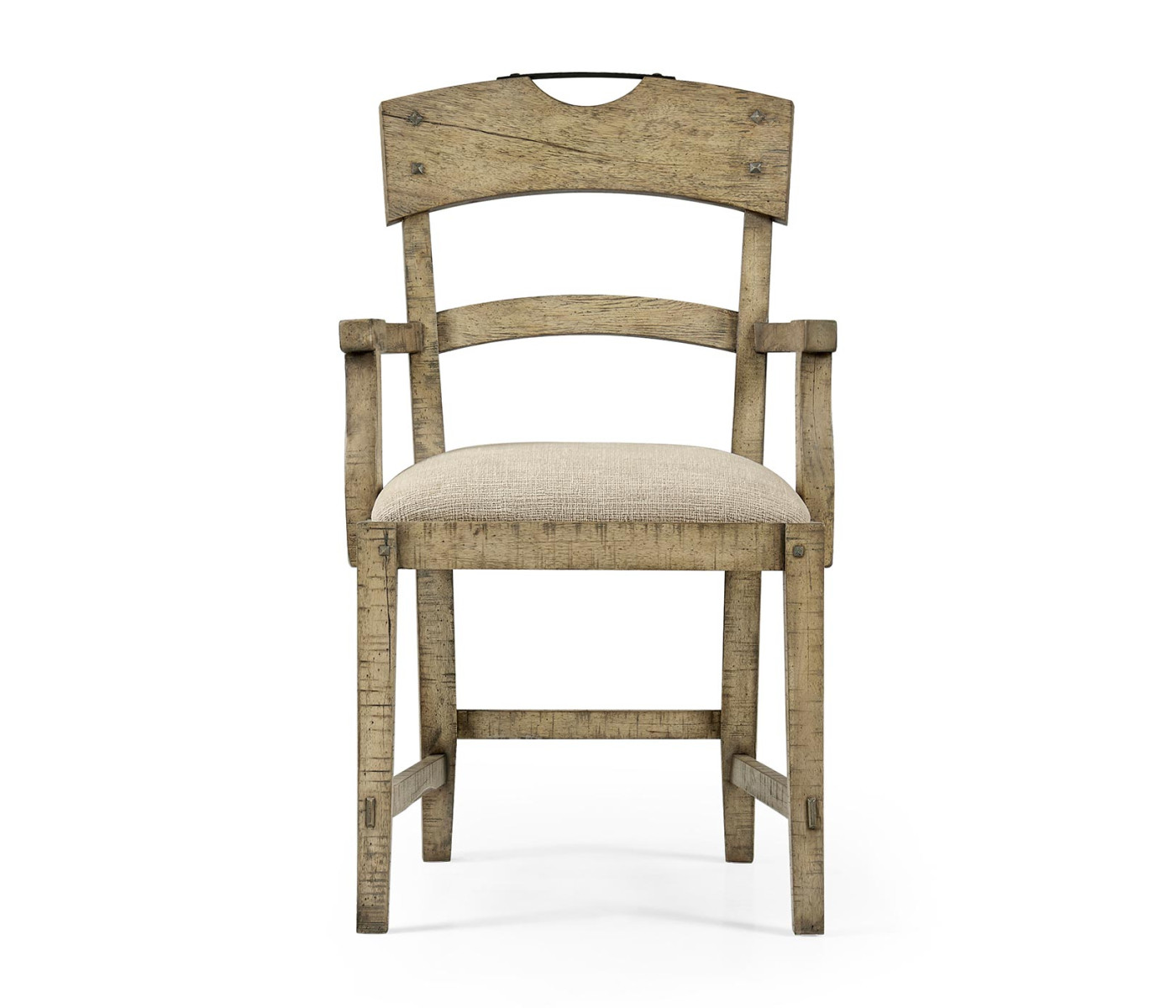Casual Planked Dining Arm Chair