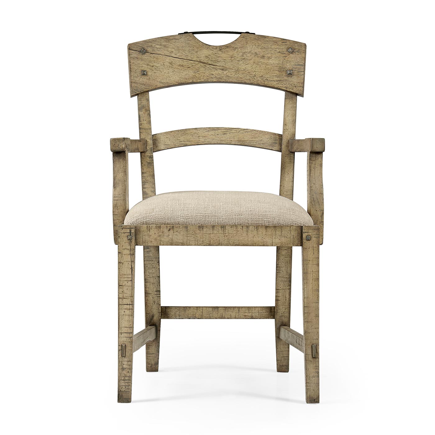 Casual Planked Dining Arm Chair