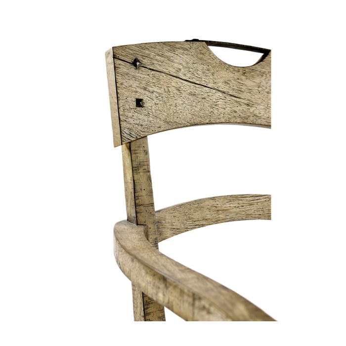 Casual Planked Dining Arm Chair
