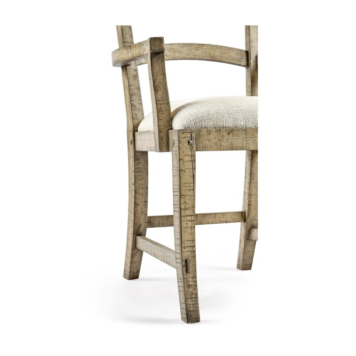 Casual Planked Dining Arm Chair