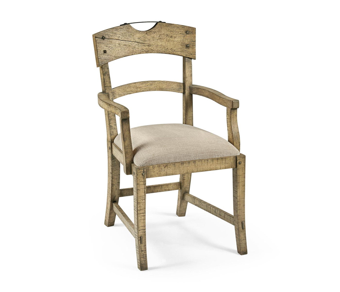 Casual Planked Dining Arm Chair