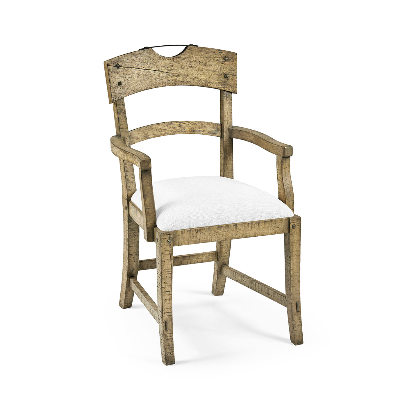 Casual Planked Dining Arm Chair