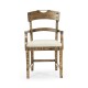 Casual Planked Dining Arm Chair