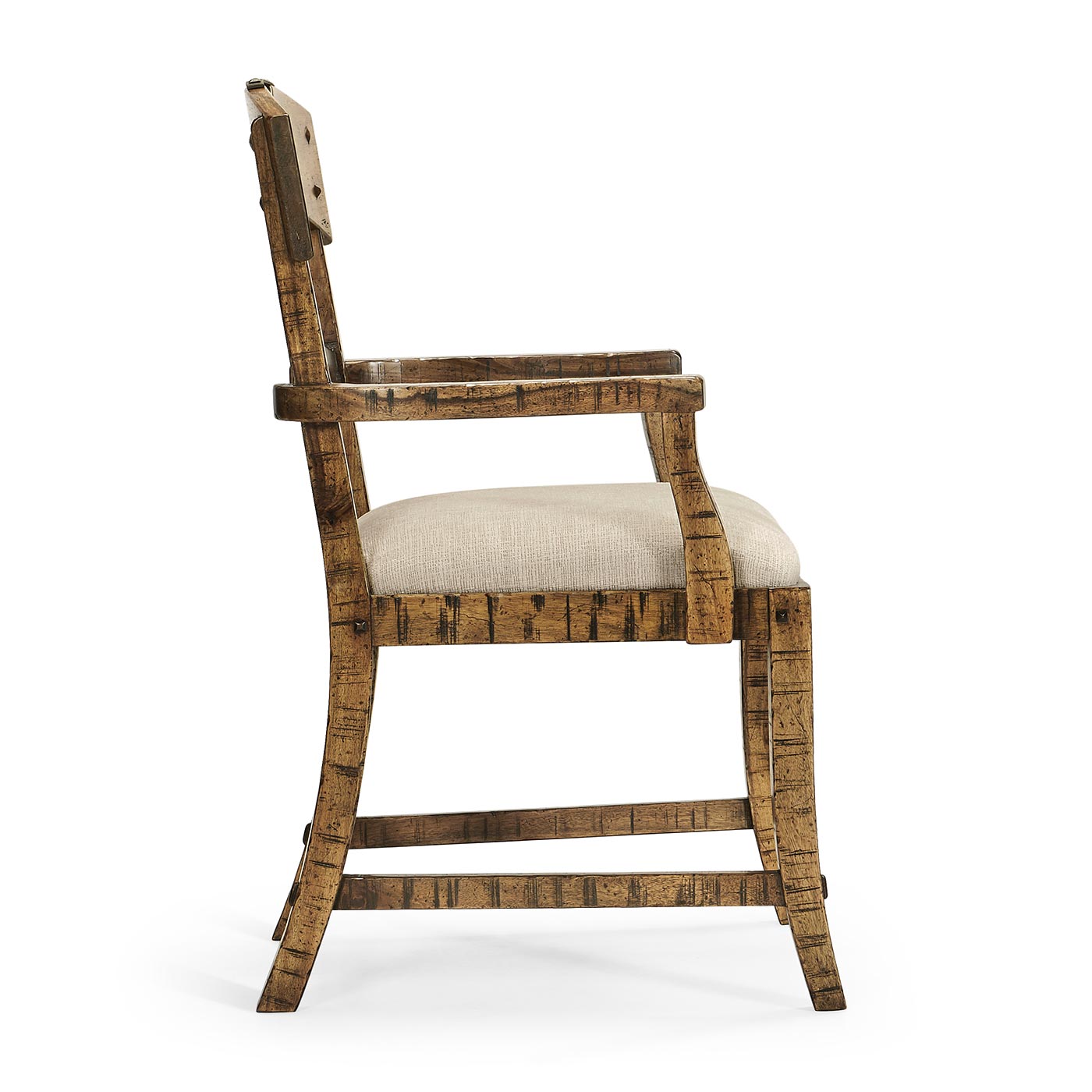 Casual Planked Dining Arm Chair