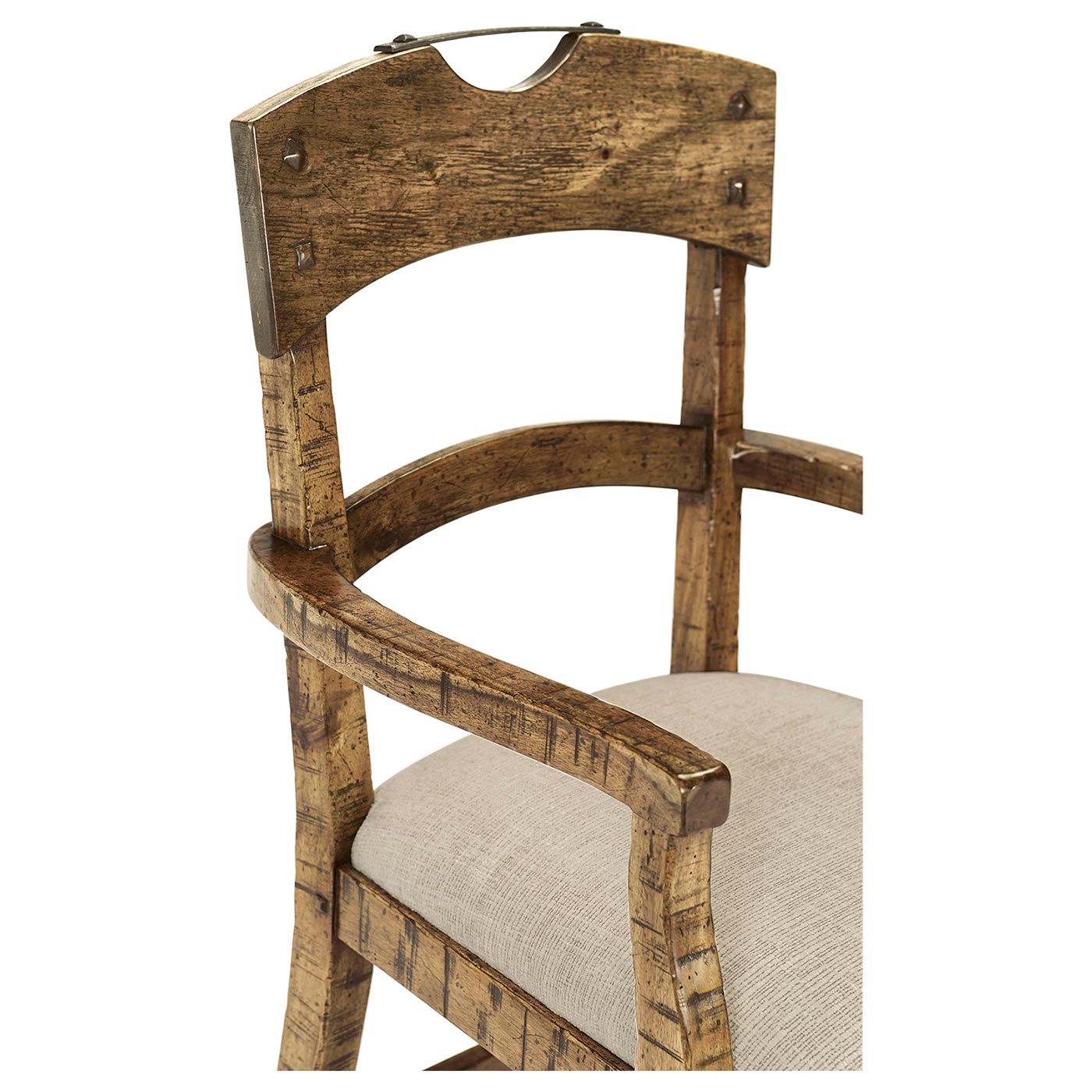 Casual Planked Dining Arm Chair