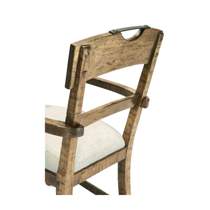 Casual Planked Dining Arm Chair