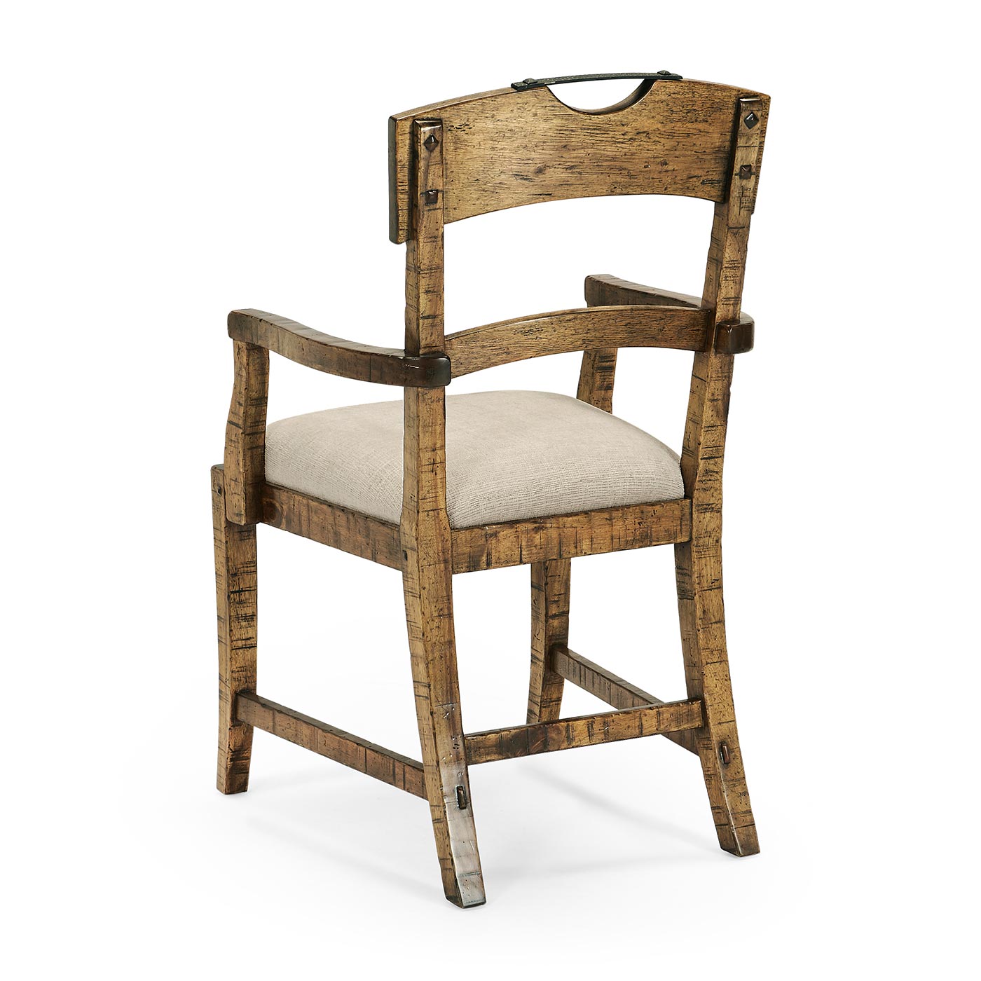 Casual Planked Dining Arm Chair