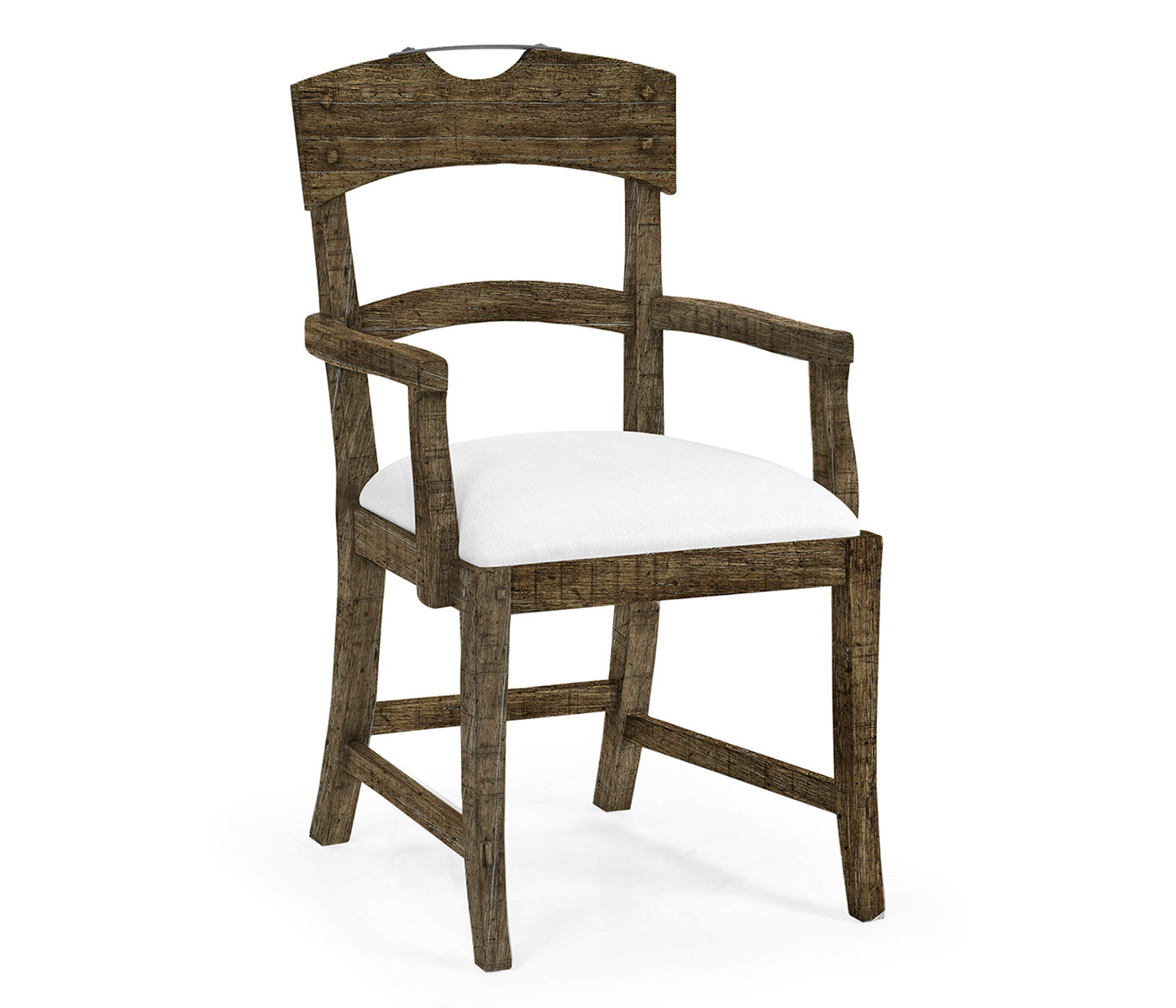 Casual Planked Dining Arm Chair