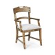 Casual Planked Dining Arm Chair