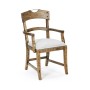 Casual Planked Dining Arm Chair
