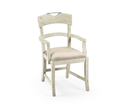 Casual Planked Dining Arm Chair