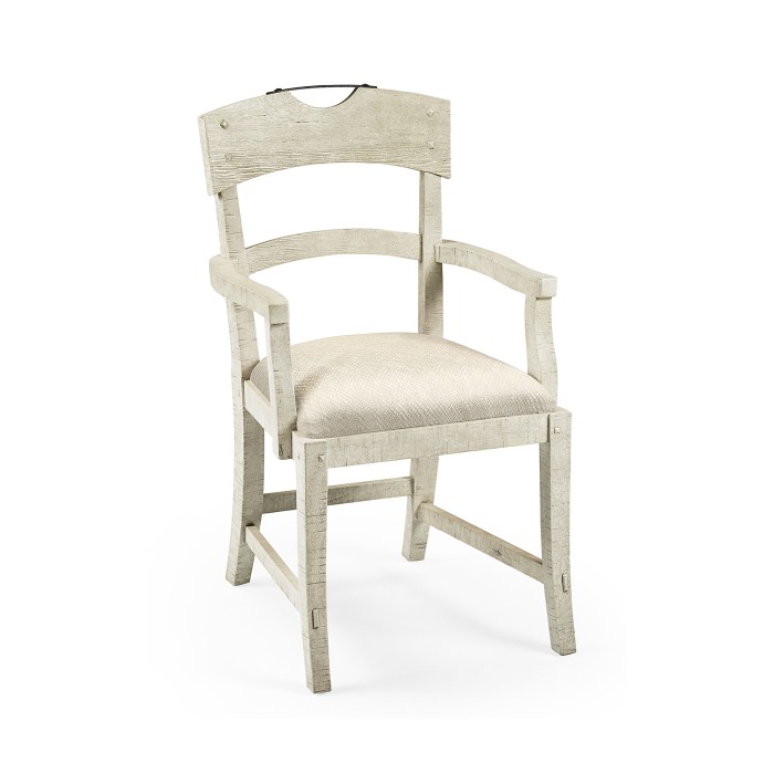 Casual Planked Dining Arm Chair