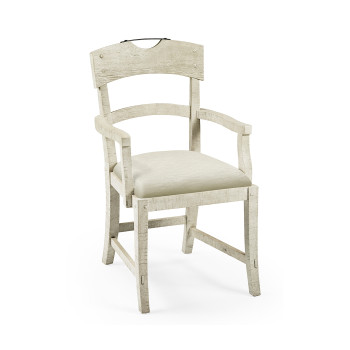 Casual Planked Dining Arm Chair