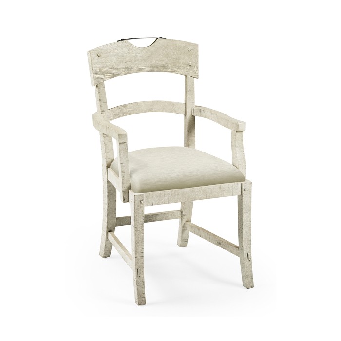 Casual Planked Dining Arm Chair