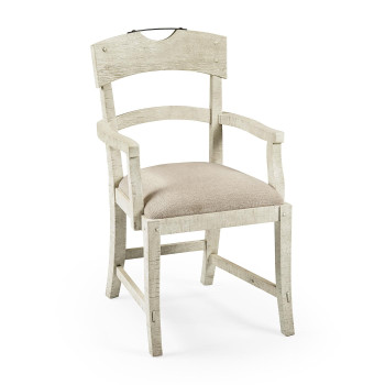 Casual Planked Dining Arm Chair