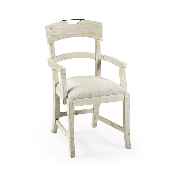 Casual Planked Dining Arm Chair