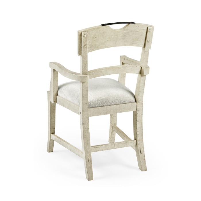 Casual Planked Dining Arm Chair