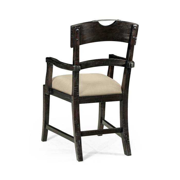 Casual Planked Dining Arm Chair