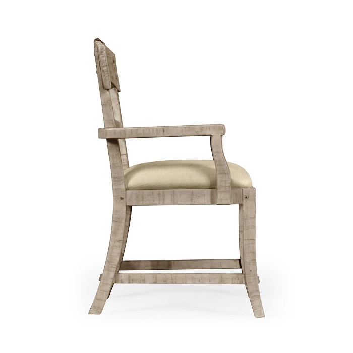 Casual Planked Dining Arm Chair