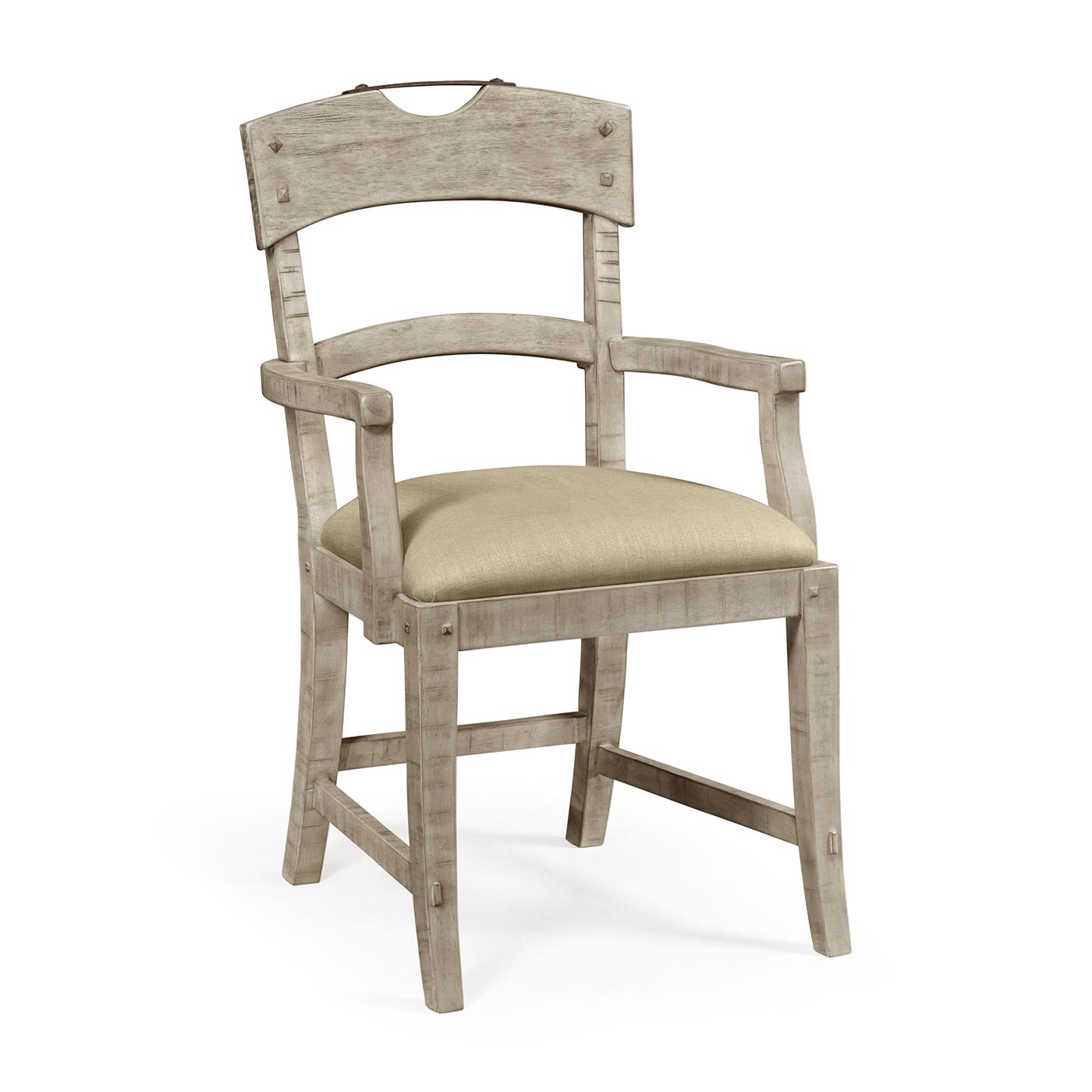 Casual Planked Dining Arm Chair