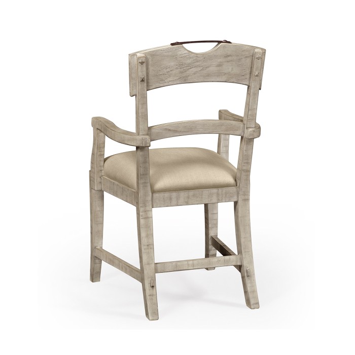 Casual Planked Dining Arm Chair