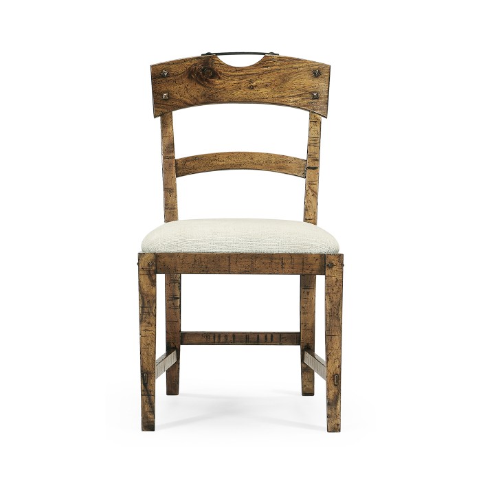 Casual Planked Dining Side Chair