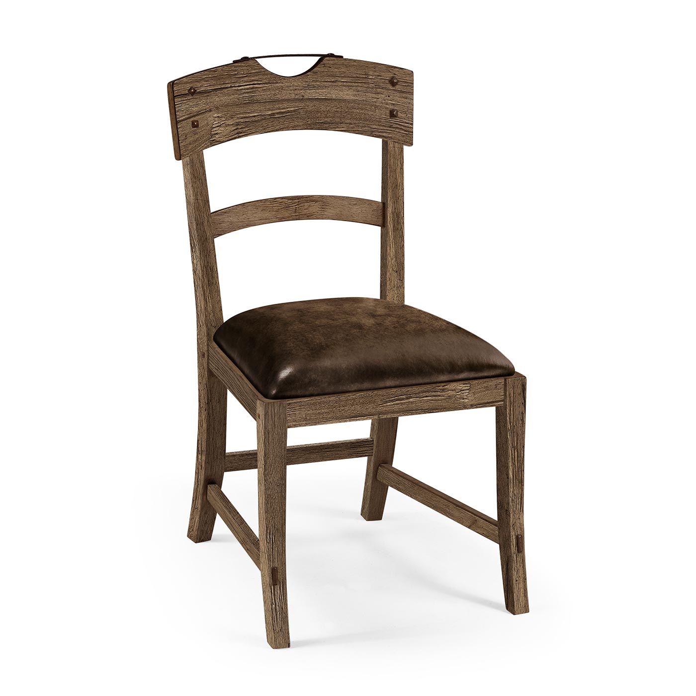Stone Ridge Leather Dining Side Chair Dark
