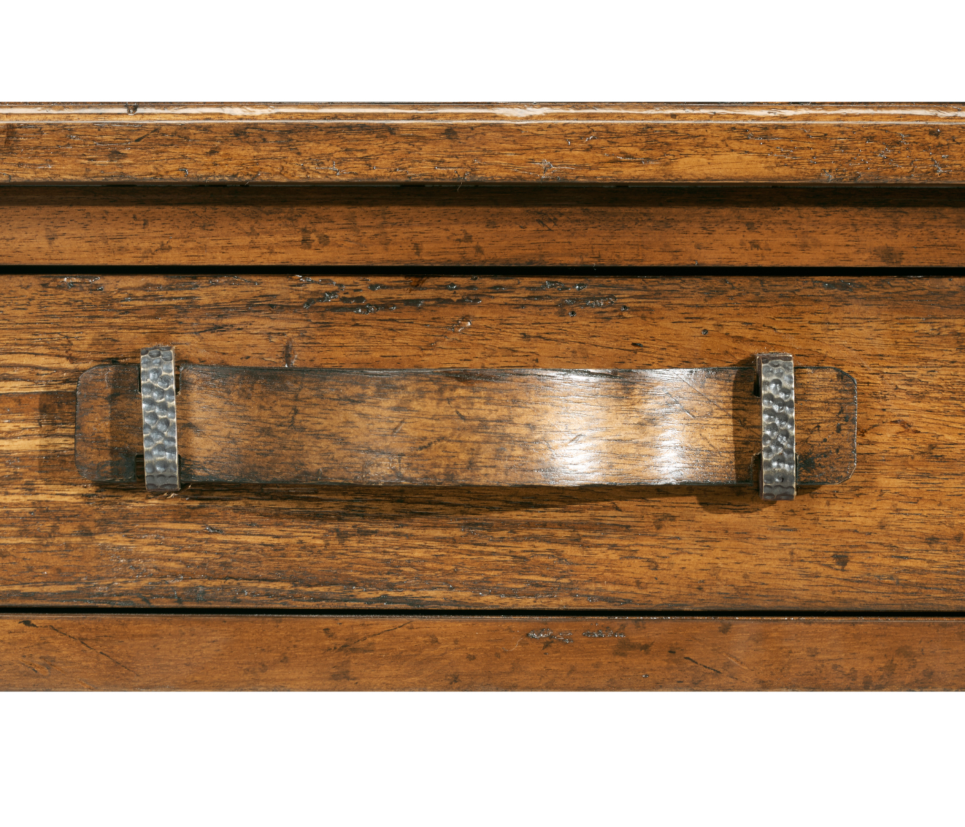 Country Walnut Parquet Console Table