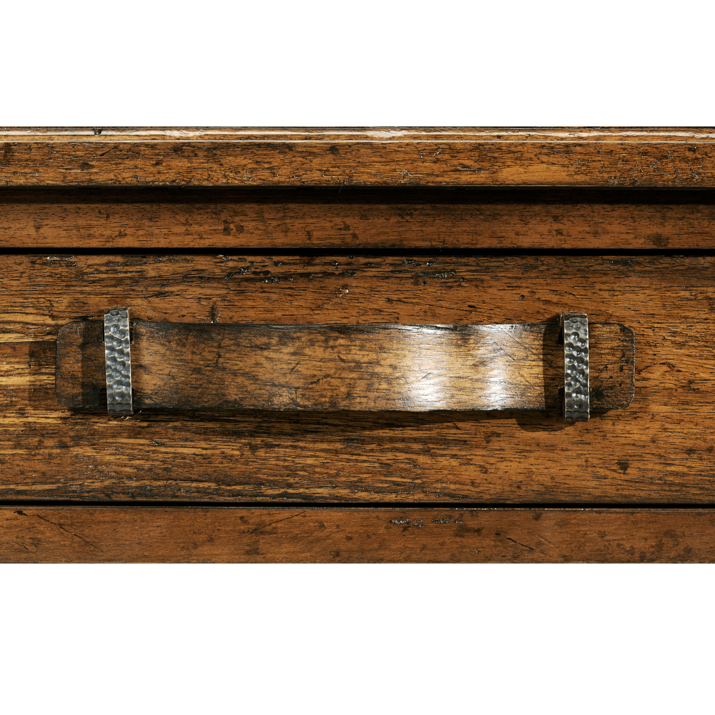 Country Walnut Parquet Console Table