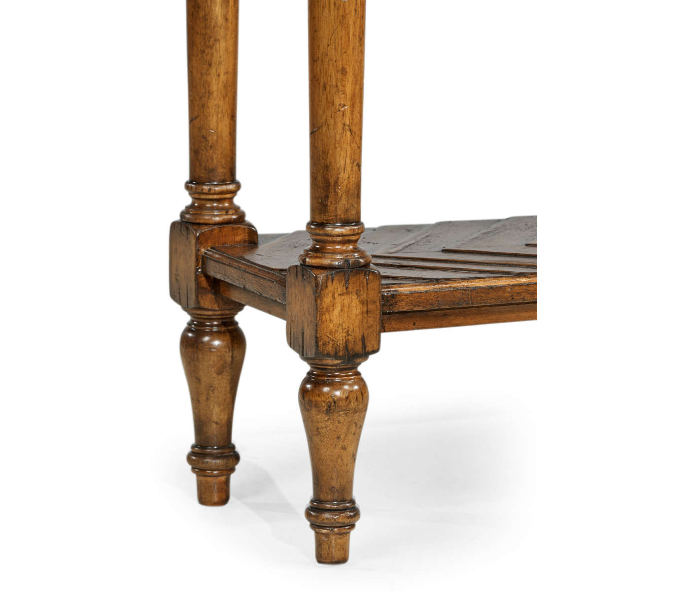 Country Walnut Parquet Console Table