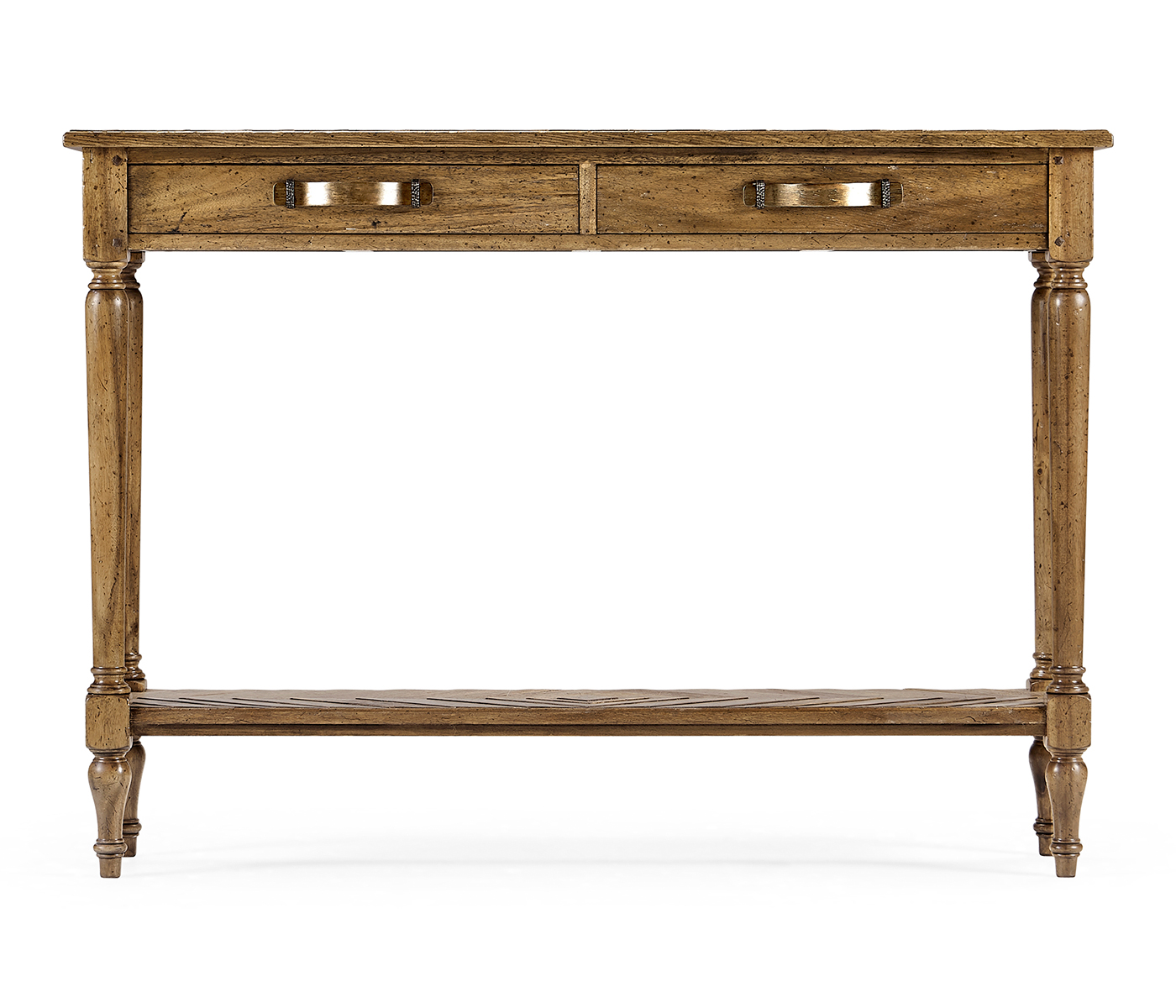 Medium Driftwood Parquet Console Table