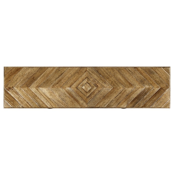 Medium Driftwood Parquet Console Table