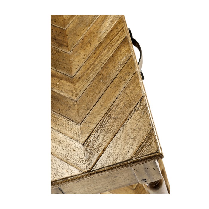 Medium Driftwood Parquet Console Table