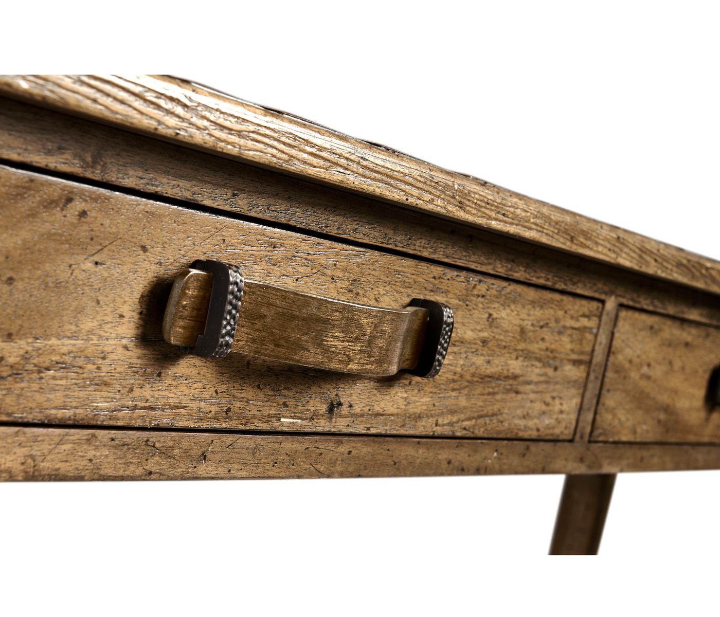 Medium Driftwood Parquet Console Table