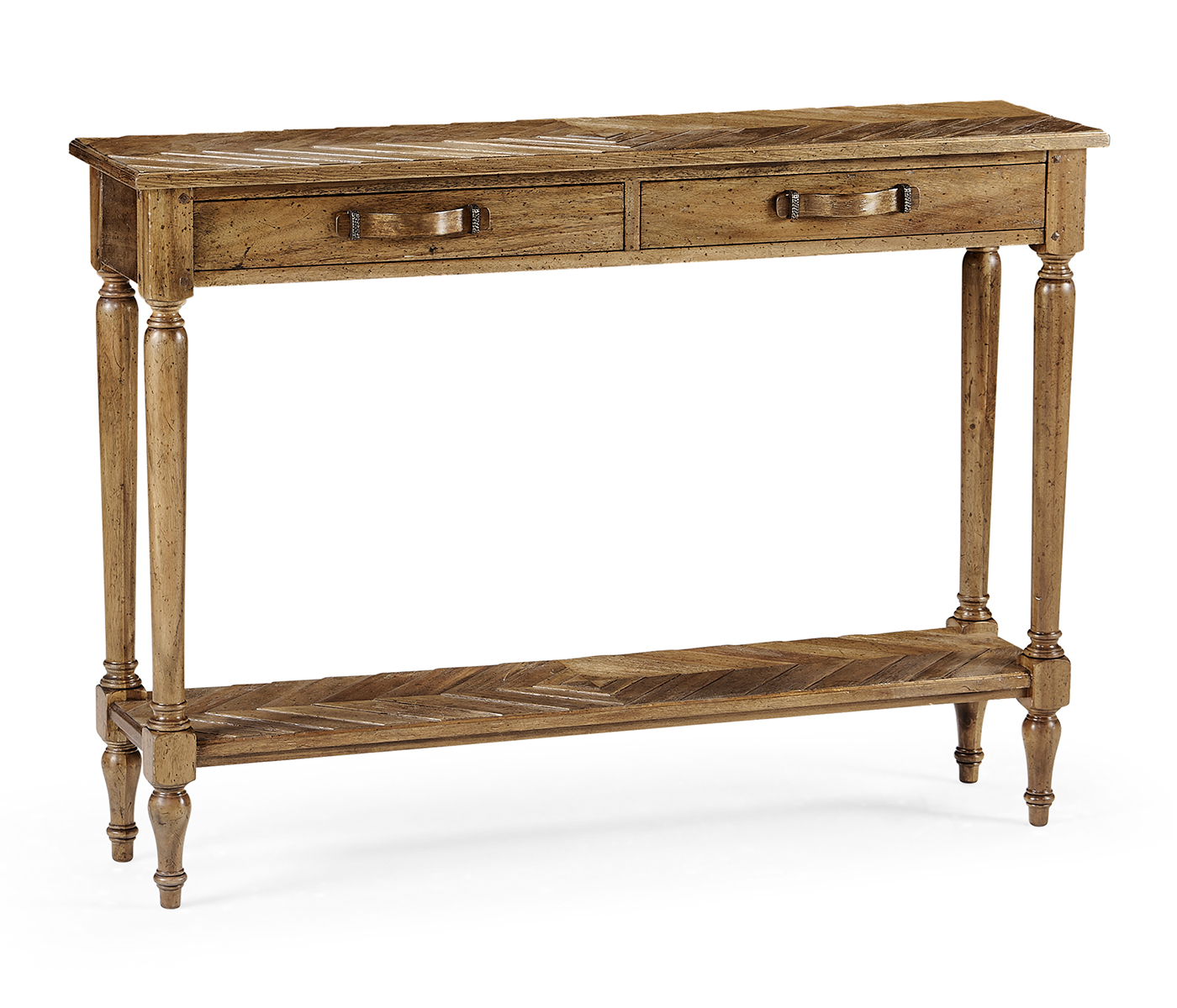 Medium Driftwood Parquet Console Table