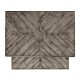 Antique Dark Grey Parquet Nesting Tables with Contrast Inlay