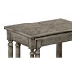 Antique Dark Grey Parquet Nesting Tables with Contrast Inlay