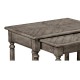 Antique Dark Grey Parquet Nesting Tables with Contrast Inlay