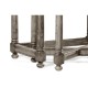 Antique Dark Grey Parquet Nesting Tables with Contrast Inlay