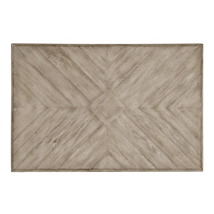 Rustic Grey Parquet Nesting Tables with Contrast Inlay