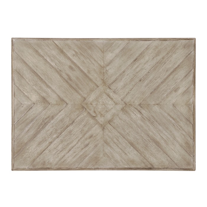 Rustic Grey Parquet Nesting Tables with Contrast Inlay