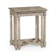 Rustic Grey Parquet Nesting Tables with Contrast Inlay